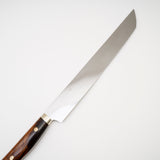 Yoshikazu Ikeda White 3 Honyaki Sakimaru Sujihiki 270mm Mt. Fuji Hamon Ironwood Handle SP1