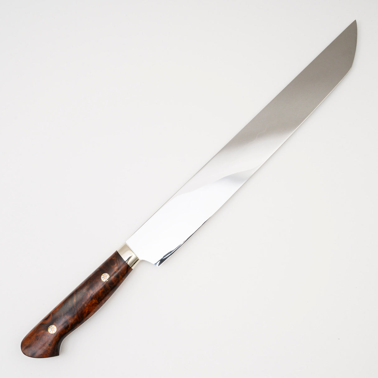 Yoshikazu Ikeda White 3 Honyaki Sakimaru Sujihiki 270mm Wave Hamon Ironwood Handle SP1