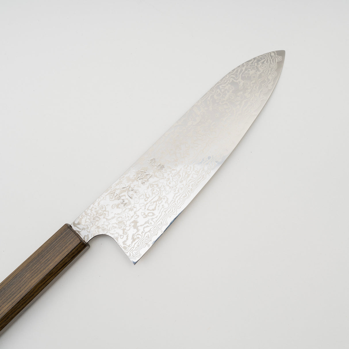 Hatsukokoro Ginga ATS34 Damascus Santoku 180mm