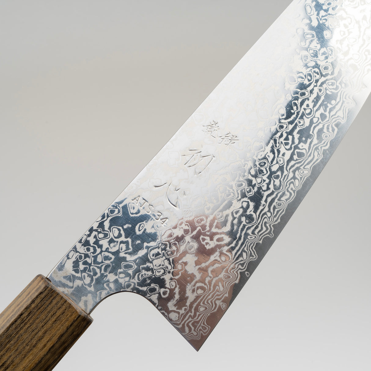 Hatsukokoro Ginga ATS34 Damascus Santoku 180mm