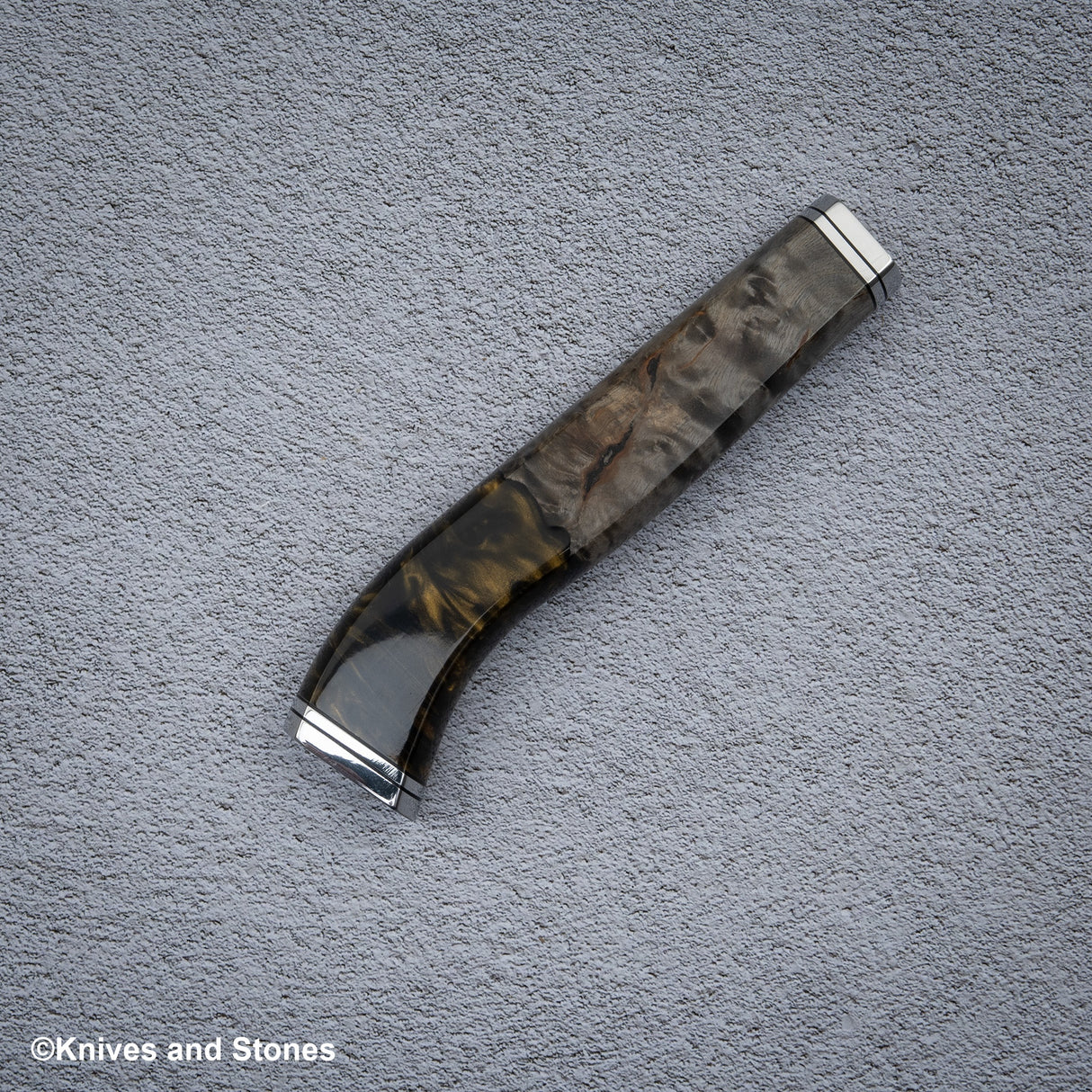 Stabilized Burl Golden Resin Nenox Style WA Handle for Gyuto / Yanagiba