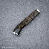 Stabilized Burl Golden Resin Nenox Style WA Handle for Gyuto / Yanagiba