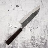 Anryu Aogami Super Hammered Kurouchi Santoku 175mm Ebony Handle