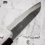 Anryu Aogami Super Hammered Kurouchi Santoku 175mm Ebony Handle