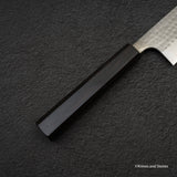 Katsushige Anryu Blue 2 Tsuchime Santoku 170mm Stainless Clad Ebony