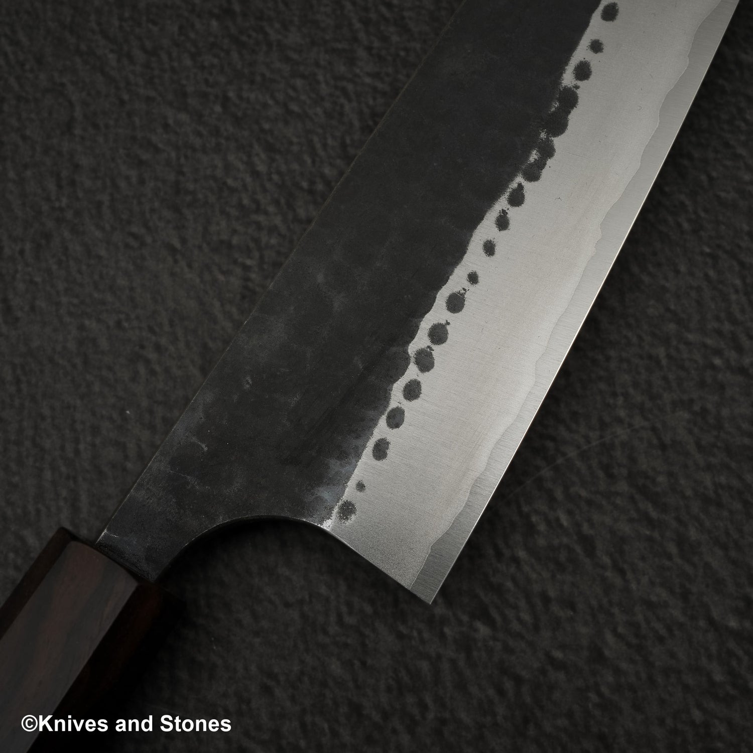 安立青紙超級槌目黑打牛刀210mm不鏽鋼夾層