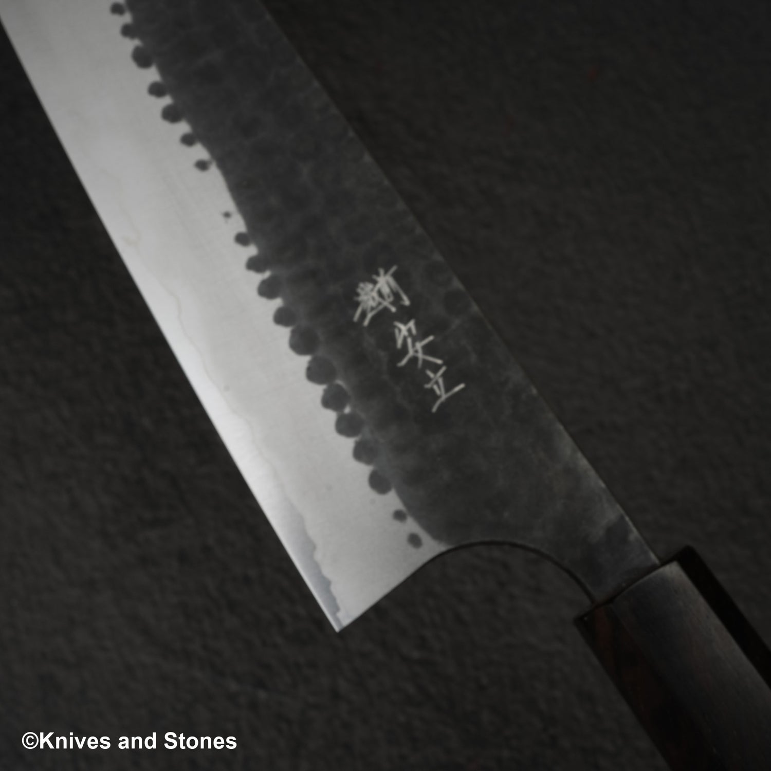 安立青紙超級槌目黑打牛刀210mm不鏽鋼夾層