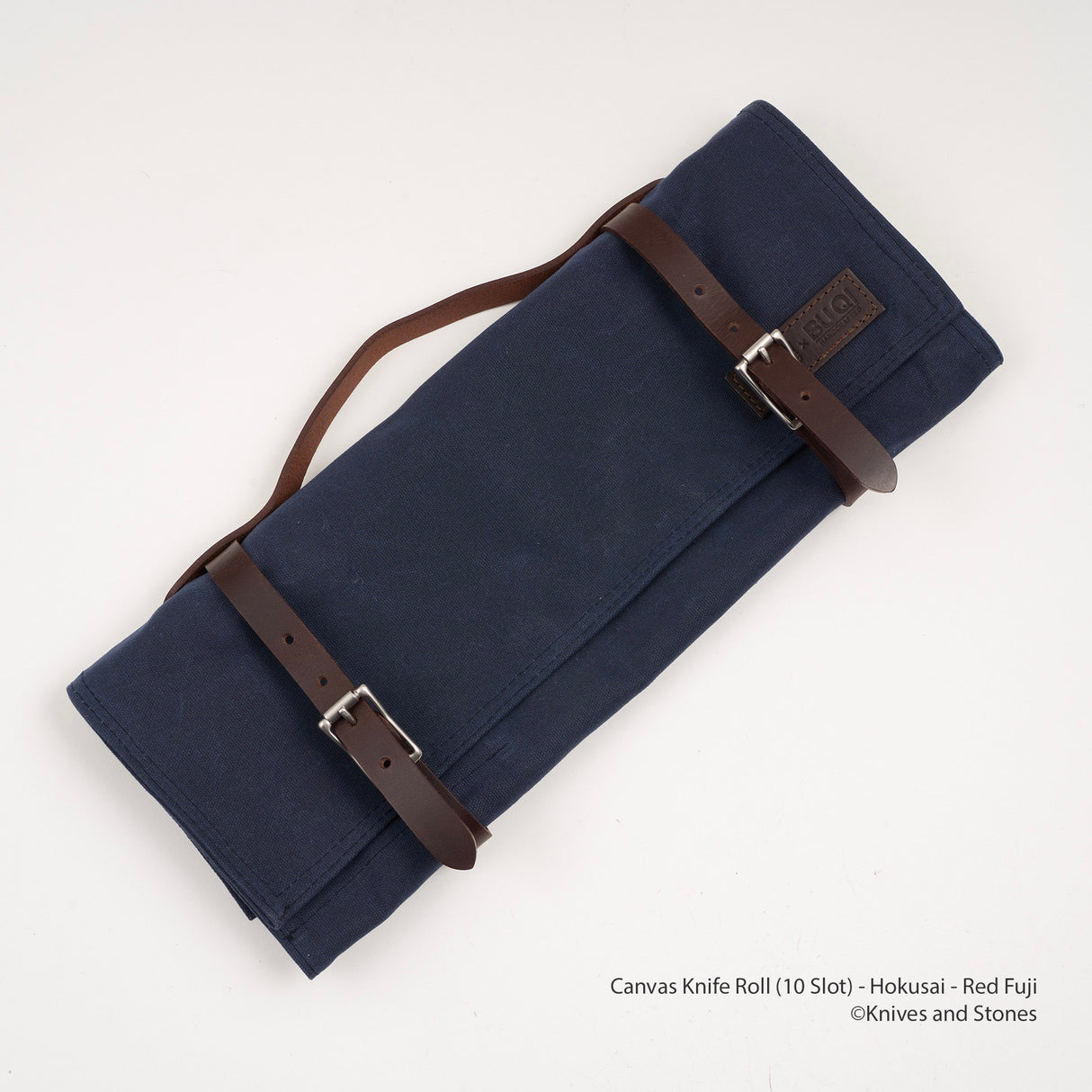 Canvas Knife Roll (10 Slot) - Hokusai - Red Fuji