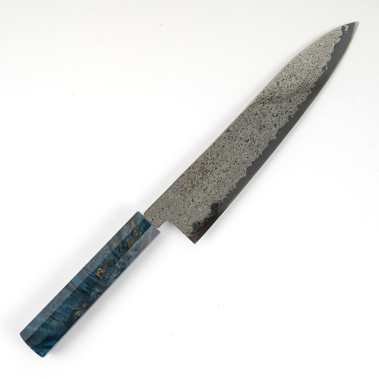 The Starry: Stabilized and Dyed Burl WA Handle, Slim Profile, K&S Custom