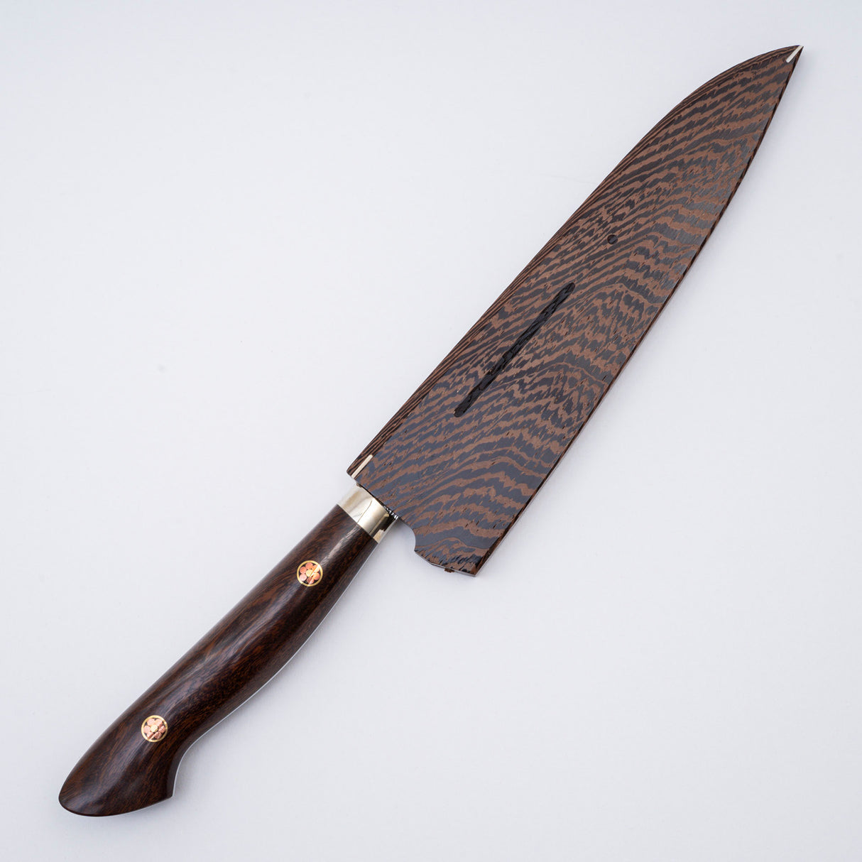 Tanaka R2 Black Damascus Ironwood Petty 135mm