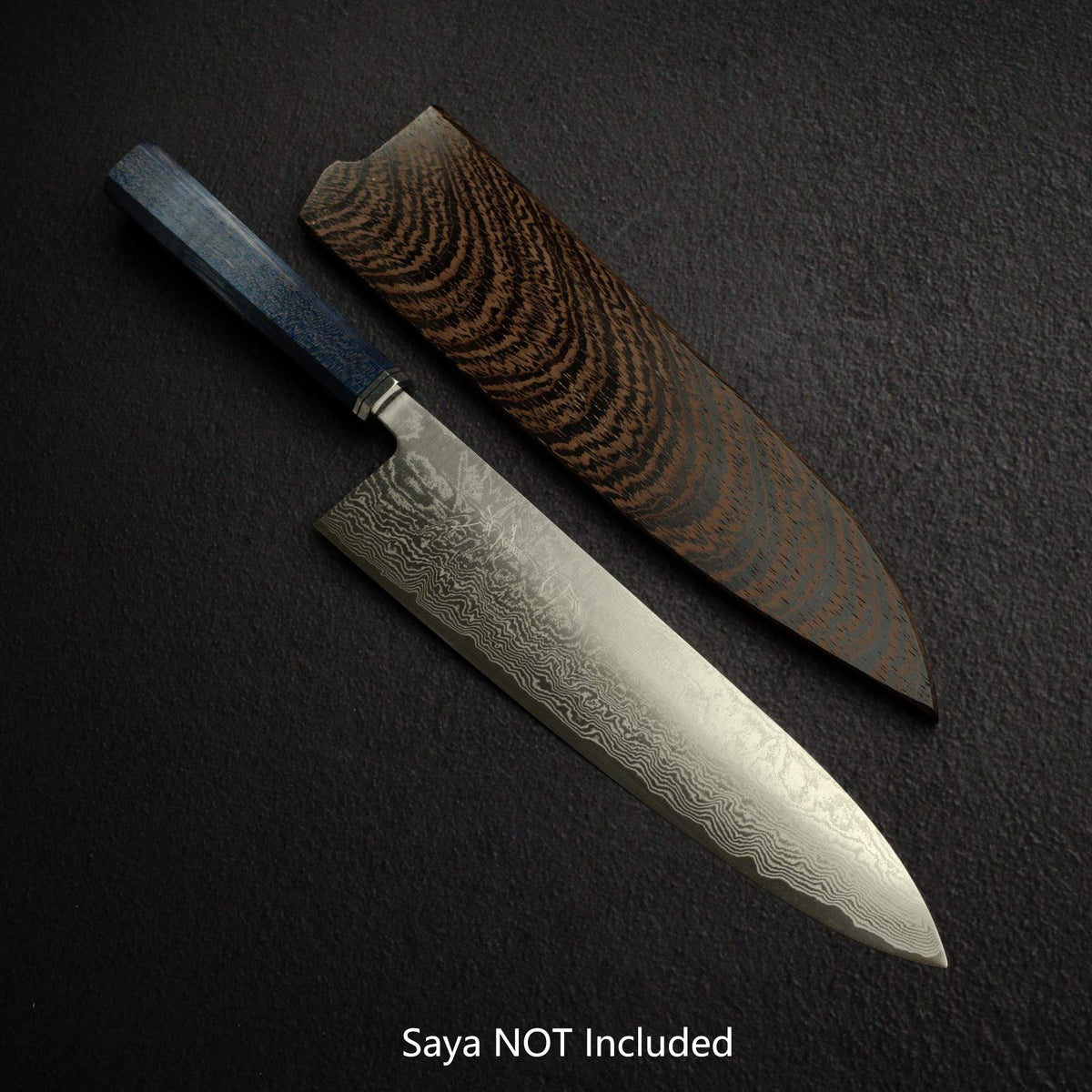 Shiro Kamo Suminagashi SG2 Damascus Gyuto 240mm, Stabilized Curly Maple Handle
