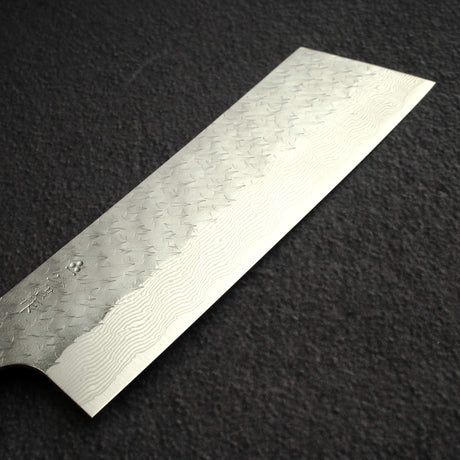 Nigara SPG STRIX Tsuchime Damascus 170mm Nakiri, Ebony Handle