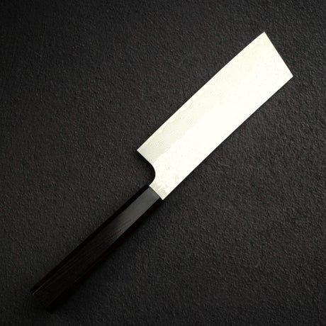 Nigara SPG STRIX Tsuchime Damascus 170mm Nakiri, Ebony Handle