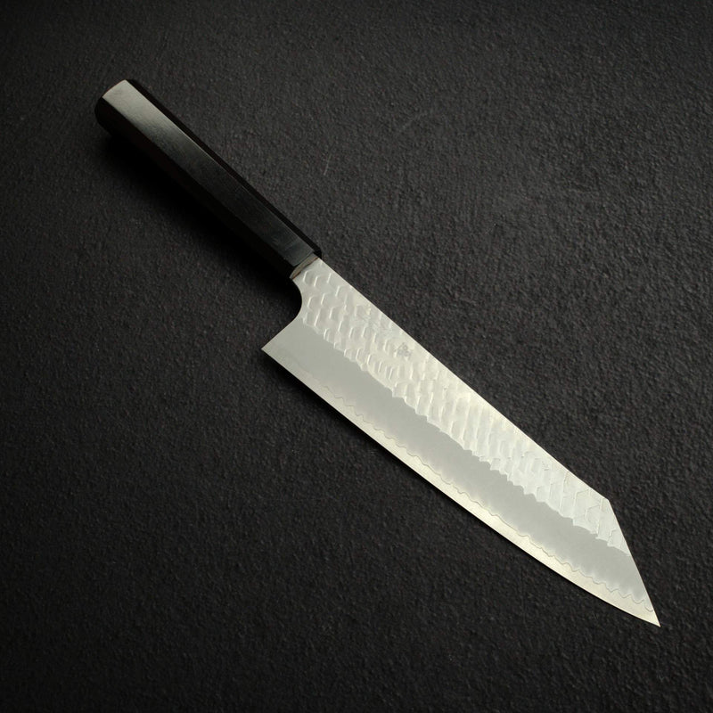 Nigara SG2 Tsuchime Matt Migaki K-tip Gyuto 210mm Ebony
