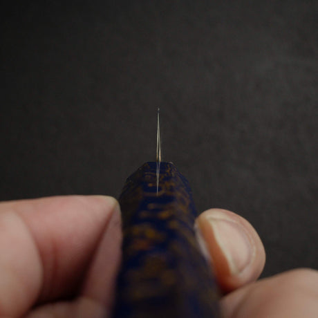 Hatsukokoro Kujaku V-Toku-2 Petty 150mm Rainbow Damascus Finish Purple Urushi