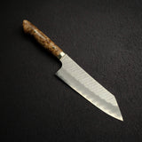Nigara SG2 Tsuchime Matt Migaki Bunka 180mm Western Maple Burl