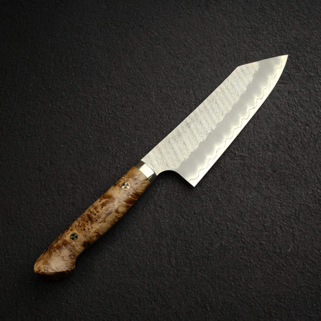 Nigara SG2 Tsuchime Matt Migaki Bunka 180mm Western Maple Burl
