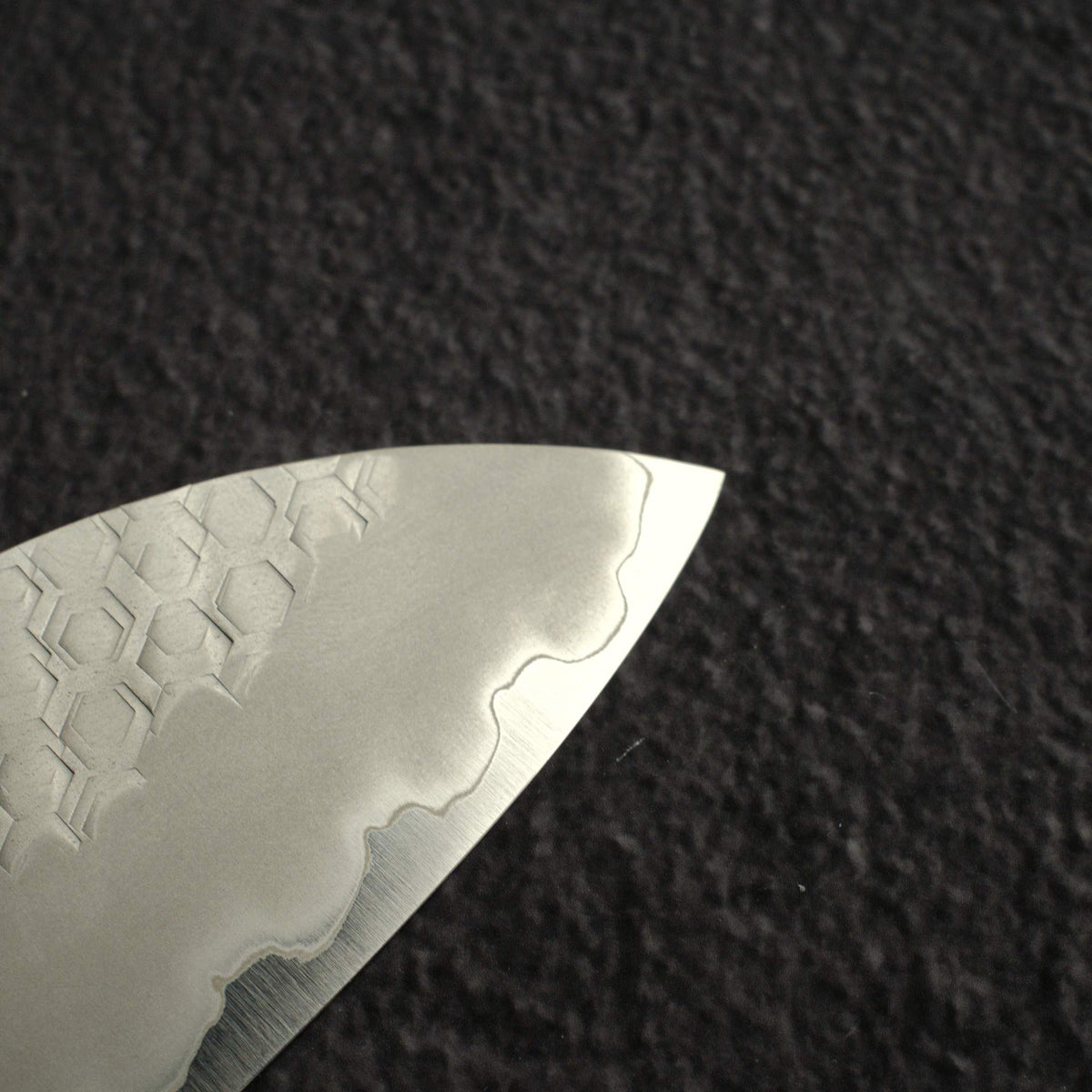 Nigara SG2 Tsuchime Matt Migaki Santoku 180mm Western Maple Burl