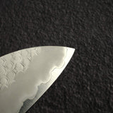 Nigara SG2 Tsuchime Matt Migaki Santoku 180mm Western Maple Burl