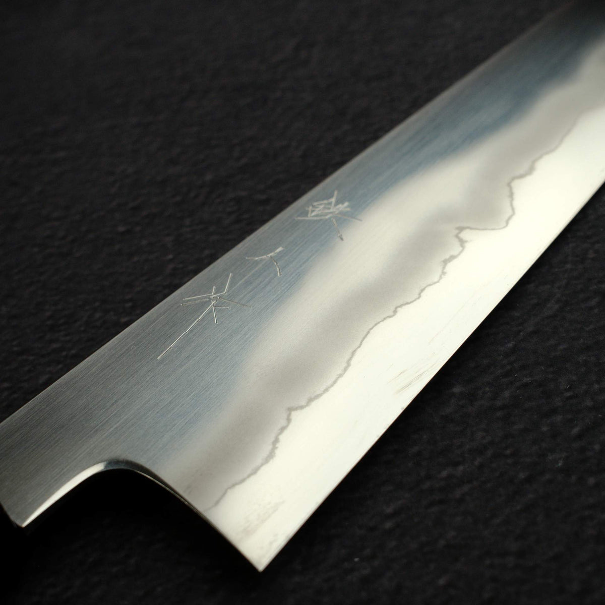 Tetsujin Ginsan Ukiba K-tip Gyuto 210mm Ebony Handle