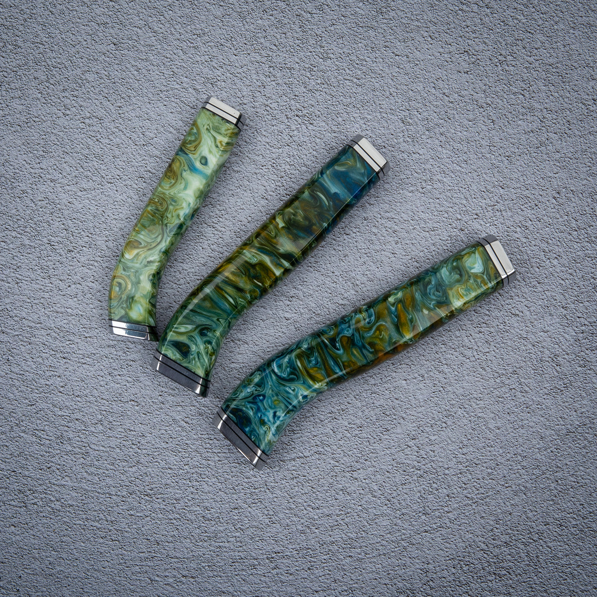 Nenox Cosmic Swirl Dual Ferrule  handle detail