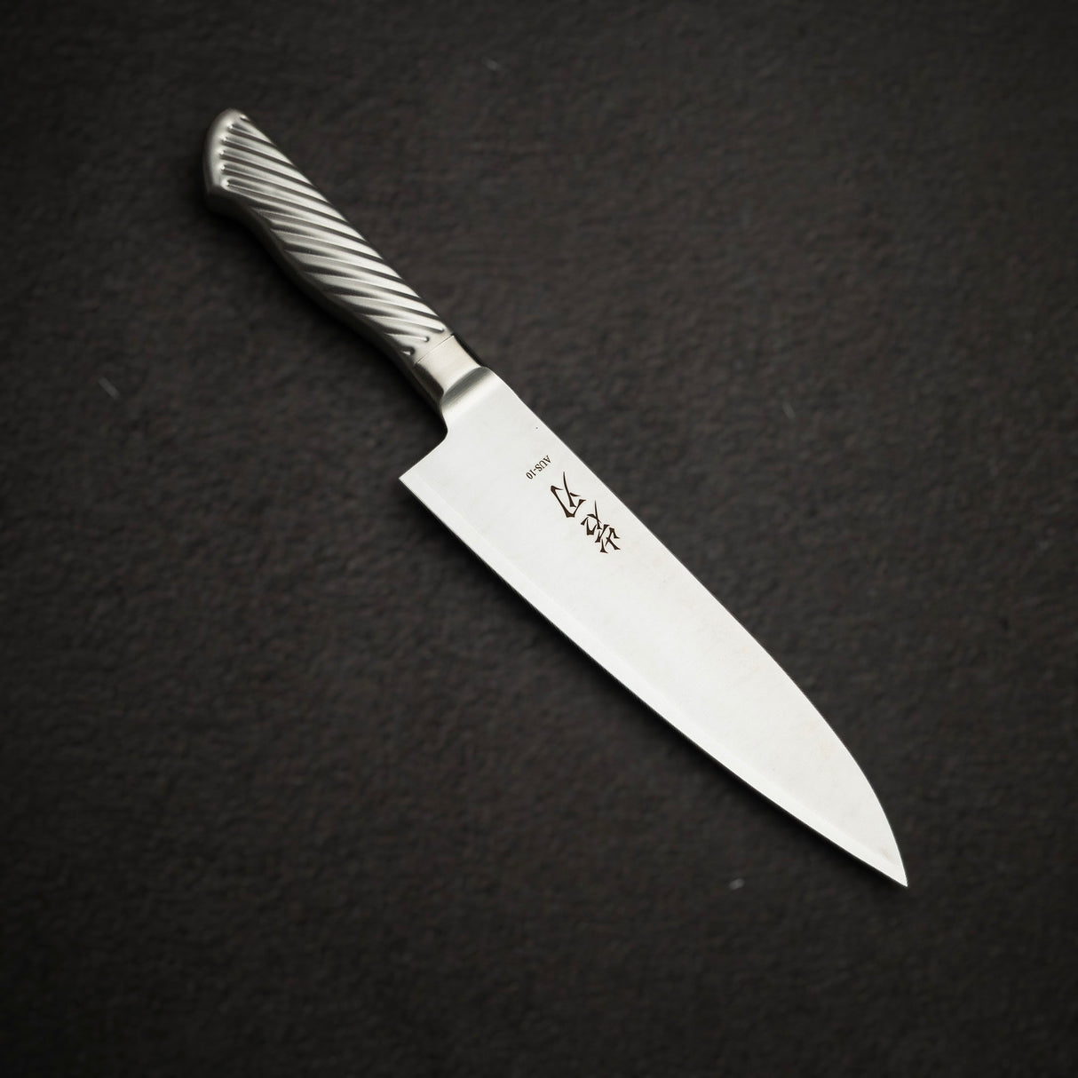 K&S AUS10 Monosteel Gyuto 180mm Metal Handle