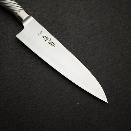 K&S AUS10 Monosteel Gyuto 180mm Metal Handle