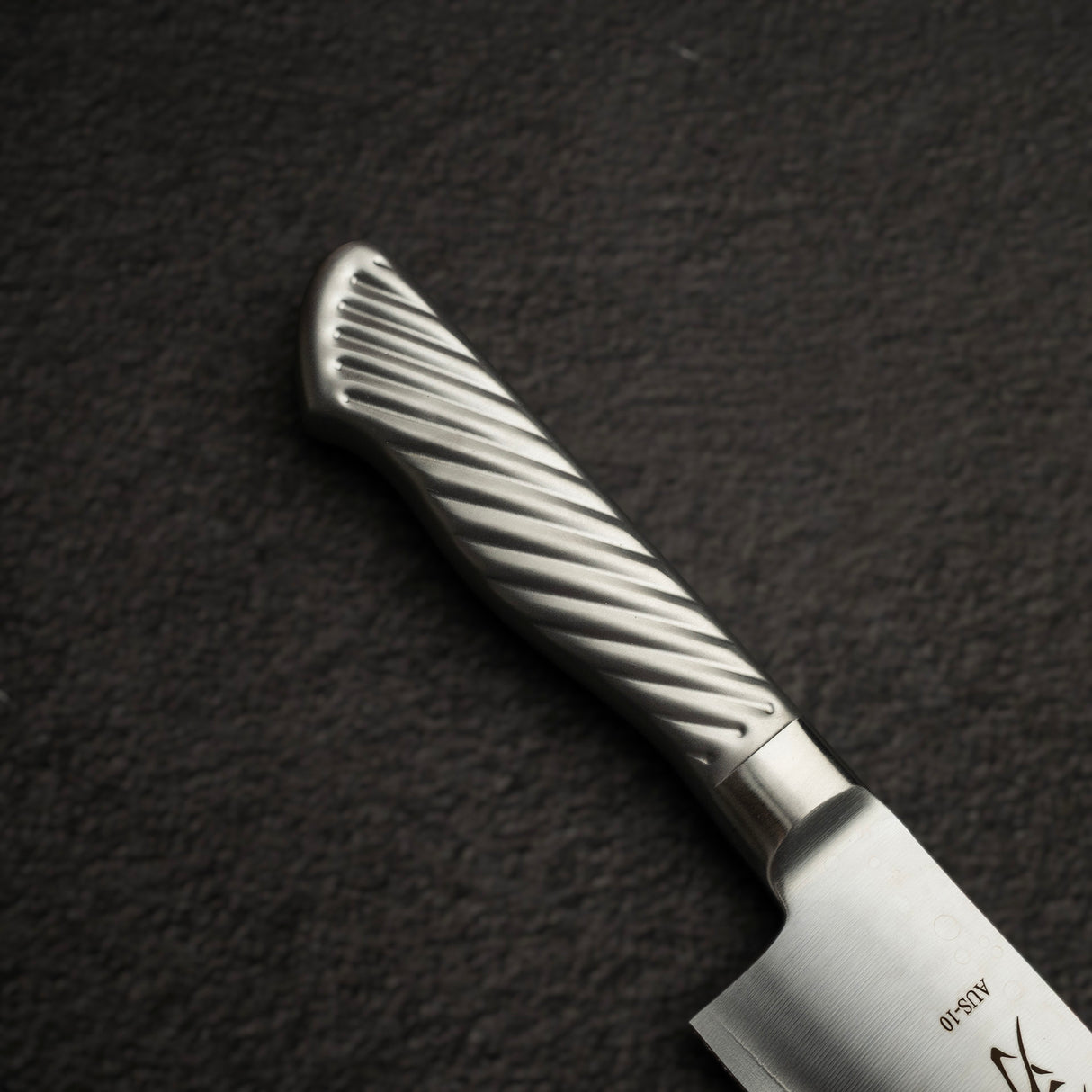 K&S AUS10 Monosteel Santoku 165mm Metal Handle