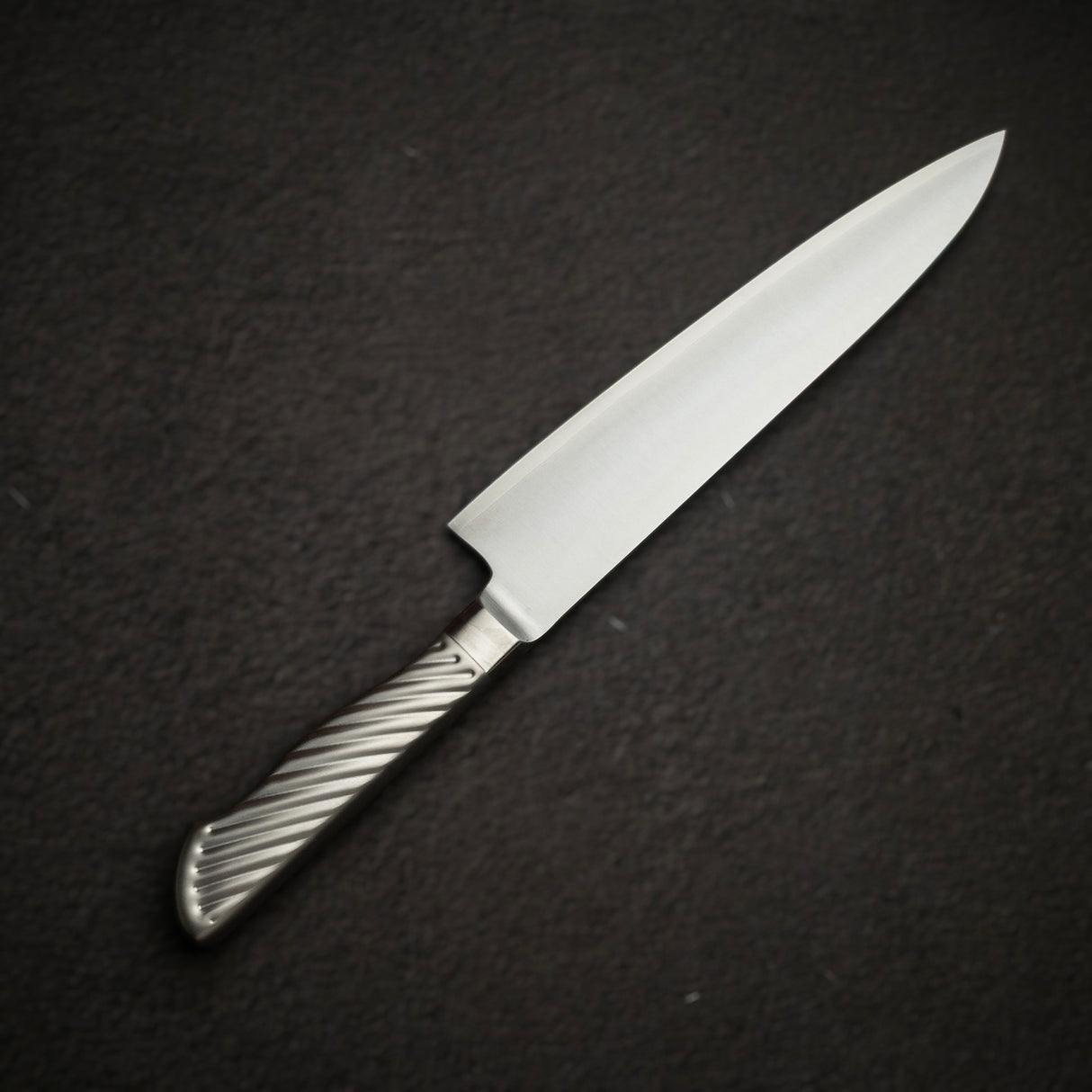 K&S AUS10 Monosteel Gyuto 210mm Metal Handle