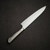 K&S AUS10 Monosteel Gyuto 210mm Metal Handle