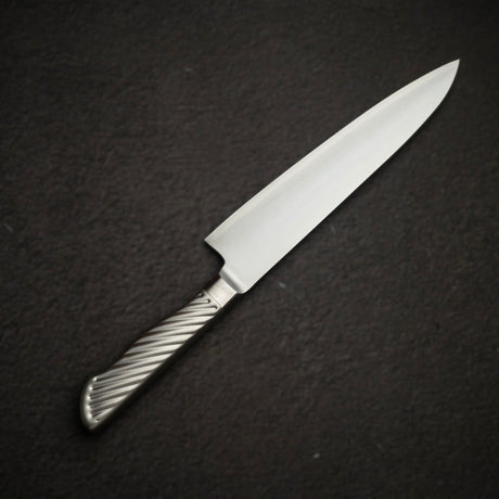 K&S AUS10 Monosteel Gyuto 210mm Metal Handle