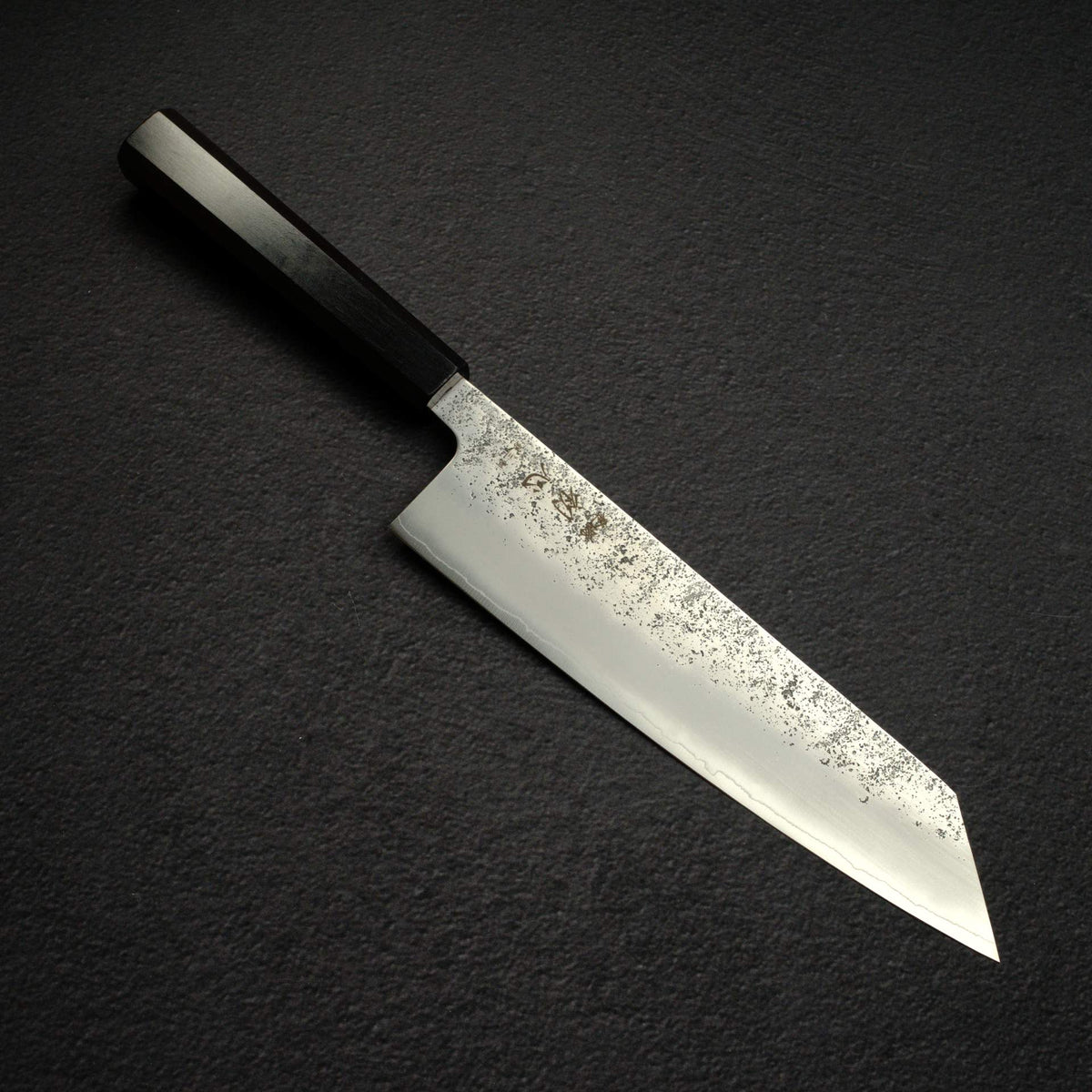 Hatsukokoro Ginrei Ginsan K-tip Gyuto 210mm Nashiji Ebony