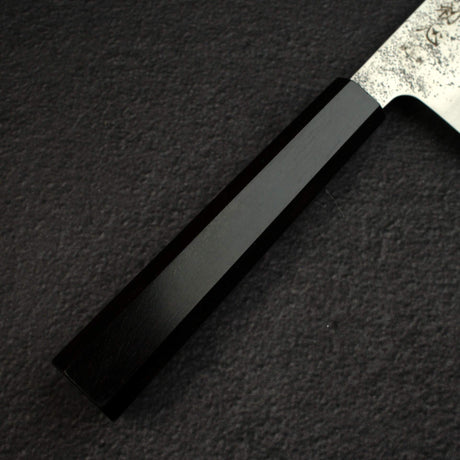 Hatsukokoro Ginrei Ginsan K-tip Gyuto 210mm Nashiji Ebony