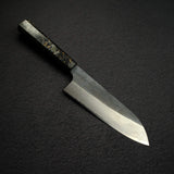 Hatsukokoro Ginsan Kurouchi Damascus Santoku 170mm Carbon Fibre Handle