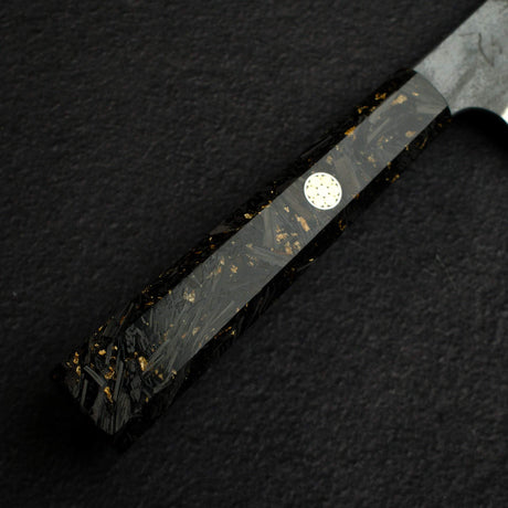 Hatsukokoro Ginsan Kurouchi Damascus Santoku 170mm Carbon Fibre Handle