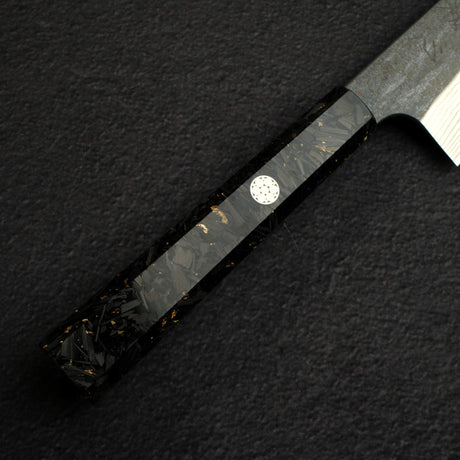 Hatsukokoro Ginsan Kurouchi Damascus Gyuto 240mm Carbon Fibre Handle