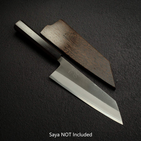 Yoshikane White 2 KU Nashiji Stainless Clad Bunka 165mm Ebony by Hatsukokoro