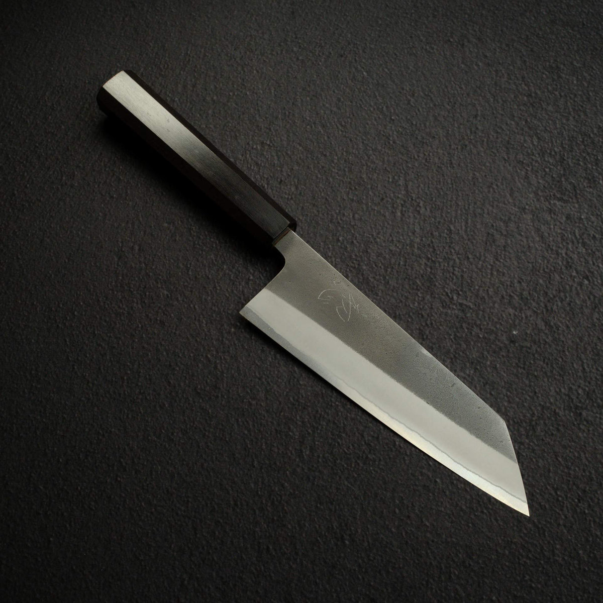 Yoshikane White 2 KU Nashiji Stainless Clad Bunka 165mm Ebony by Hatsukokoro