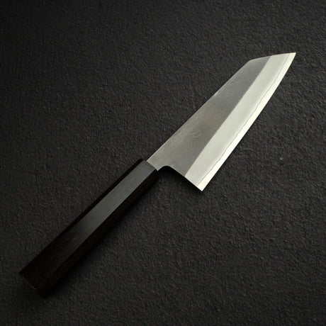 Yoshikane White 2 KU Nashiji Stainless Clad Bunka 165mm Ebony by Hatsukokoro