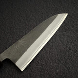 Yoshikane White 2 KU Nashiji Santoku 165mm Stainless Clad Ebony
