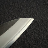 Yoshikane White 2 KU Nashiji Santoku 165mm Stainless Clad Ebony