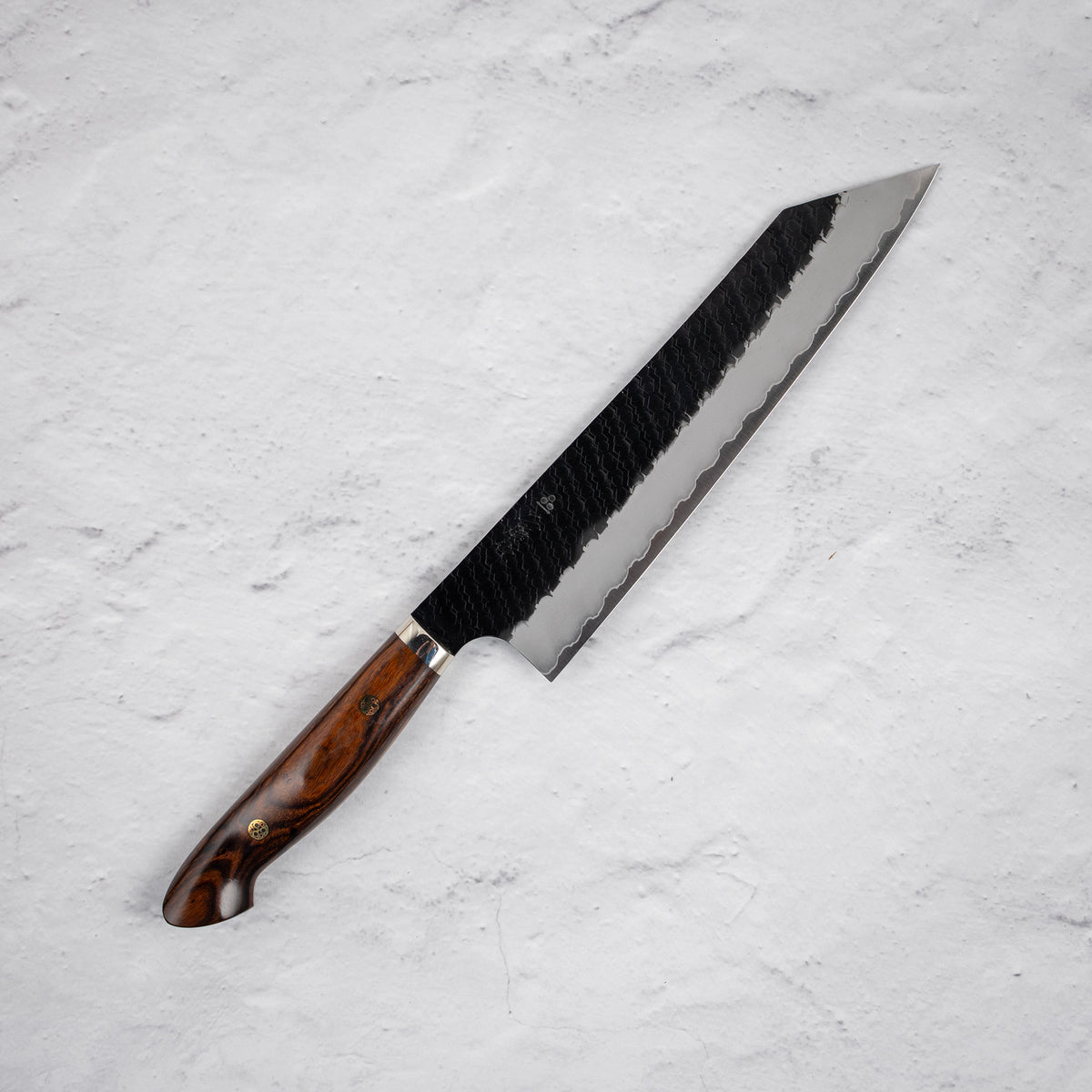 Nigara SG2 Kurouchi Tsuchime K-tip Gyuto 240mm Western Ironwood