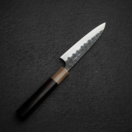 Masakage Koishi AS Petty 120mm, Aogami Super Kurouchi Tsuchime K&S Hearted-shaped Ironwood Handle