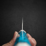 Kurosaki Kokusen Ei Aogami Super K tip Gyuto 240mm Turquoise White Ferrule