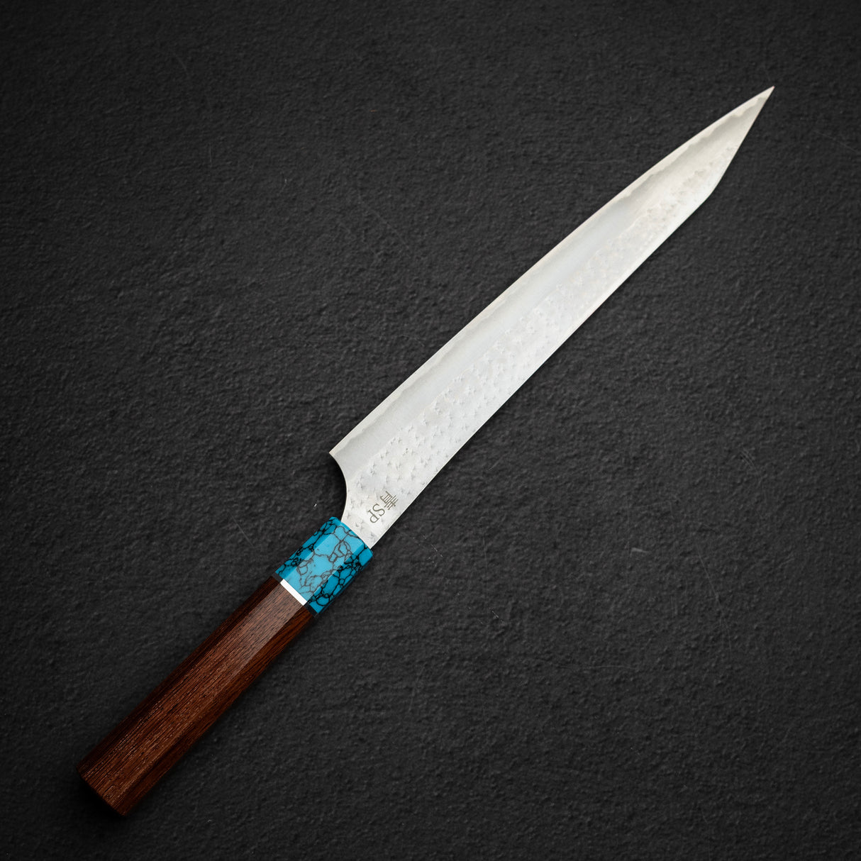 Kurosaki Kokusen Ei AS Sujihiki 240mm - Turquoise Ferrule