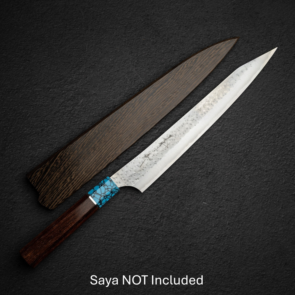 Kurosaki Kokusen Ei AS Sujihiki 240mm - Turquoise Ferrule