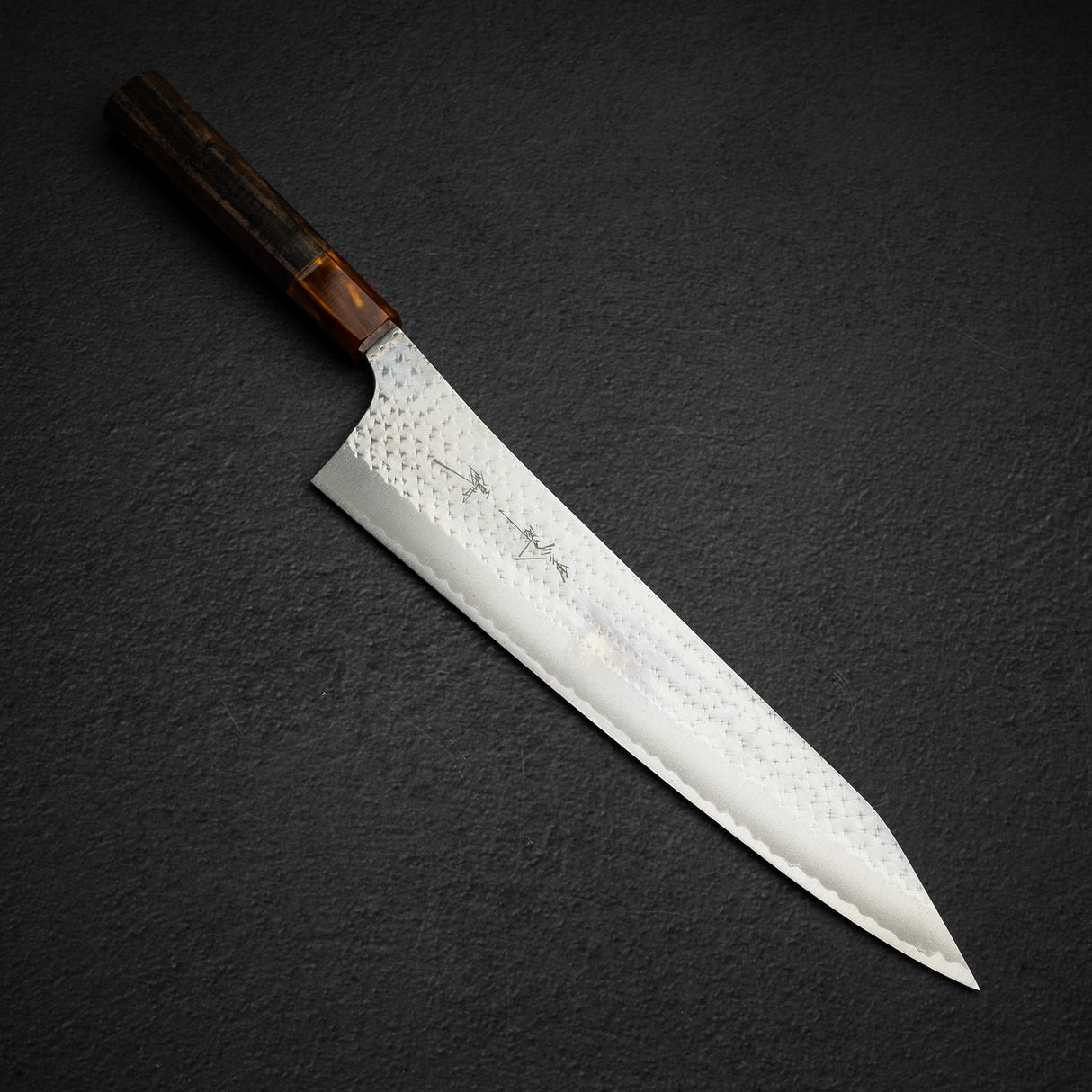 Kurosaki Kokusen Ei Aogami Super K tip Gyuto 270mm Gold Ferrule