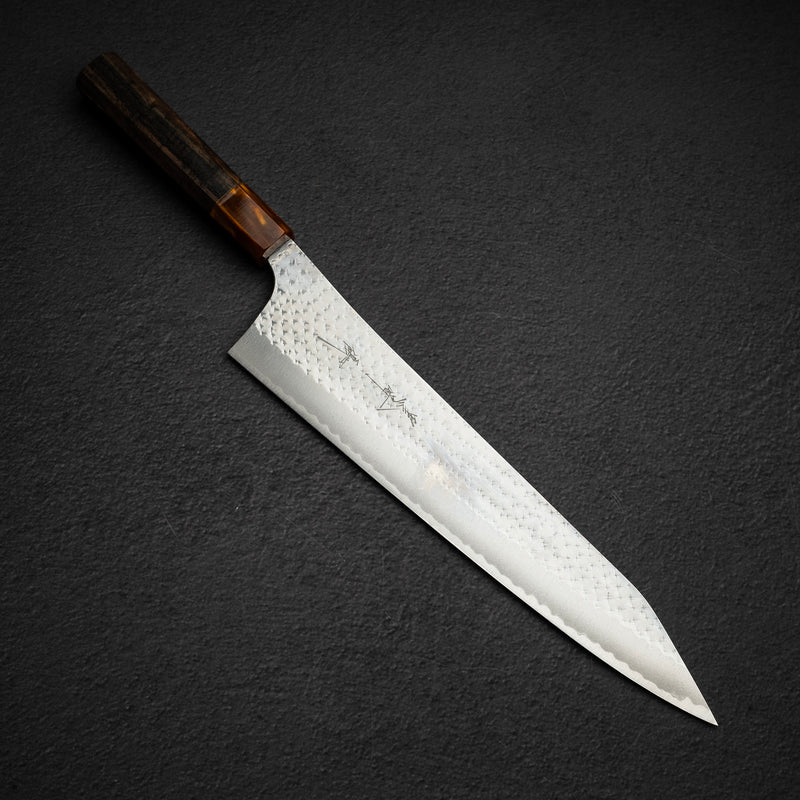 Kurosaki Kokusen Ei Aogami Super K tip Gyuto 270mm Gold Ferrule