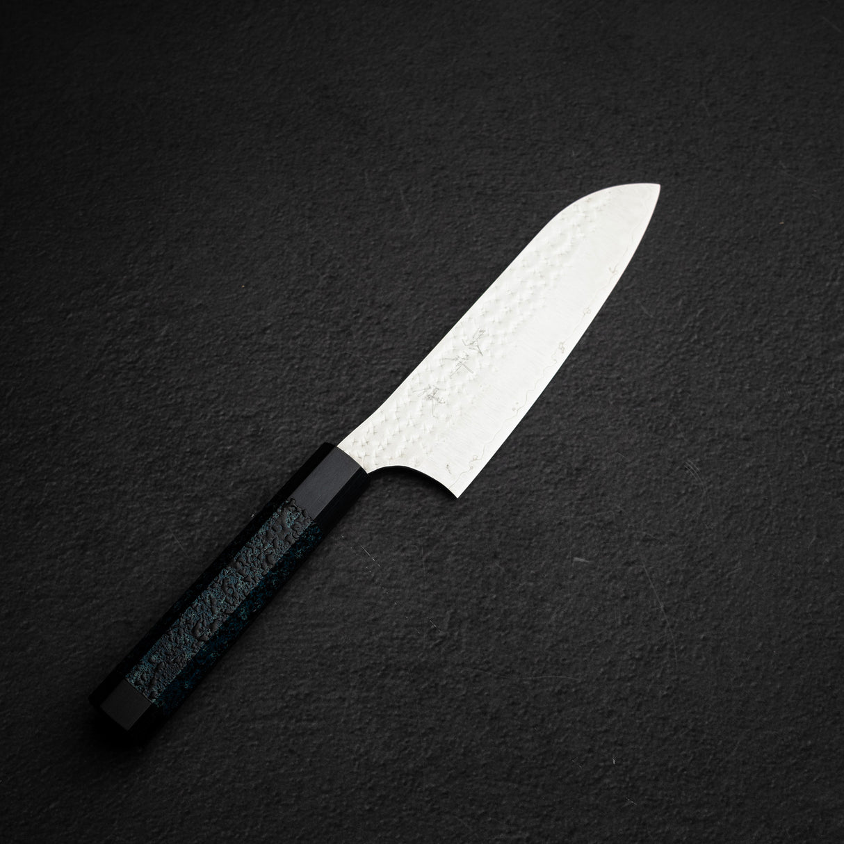 Kurosaki Senko (閃光) Ei SG2 Santoku 165mm Ai Tenmoku Handle & Saya