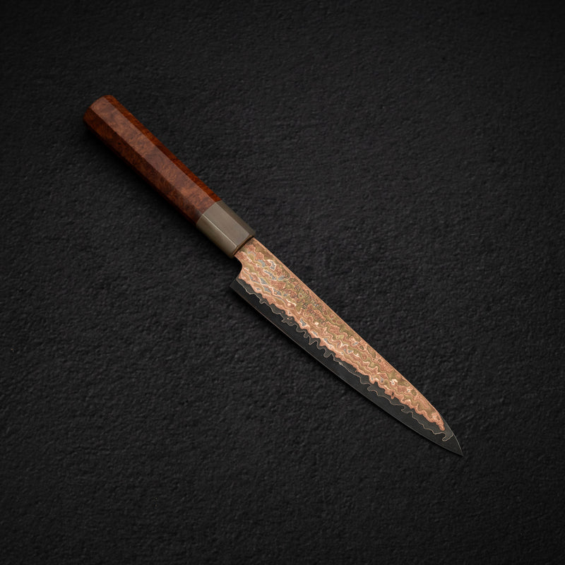 Hatsukokoro Hinotori V-Toku 2 Petty 150mm Rainbow Damascus Finish